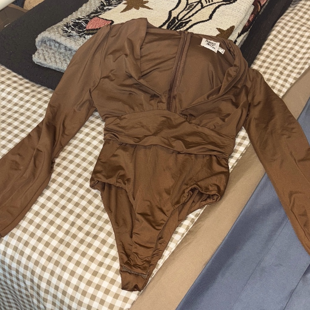 Princess Polly Chocolate Brown Bodysuit